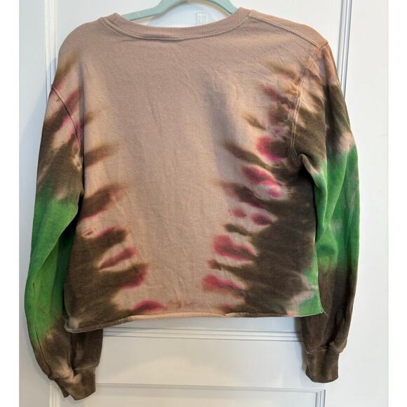 Grateful Dead Teddy Bear Tie Dye Boxy Cropped Sweatshirt Extra Small XS - Picture 2 of 4